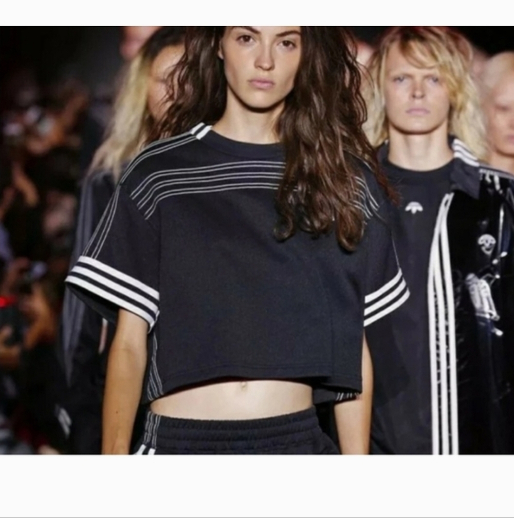 Adidas X Alexander Wang Black and White Limited Edition Striped Top - Picture 2 of 5